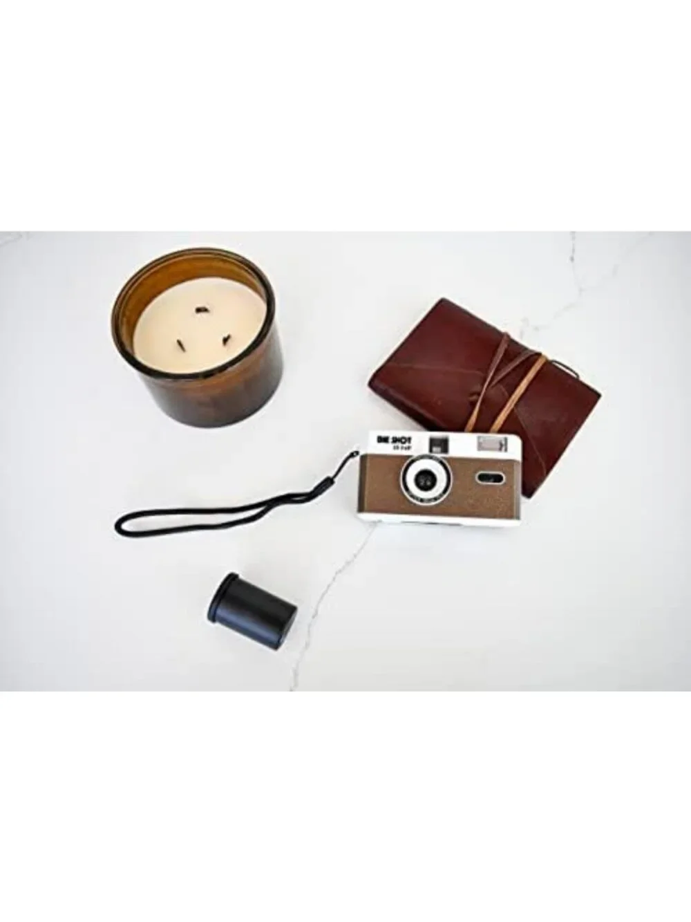 Reusable Retro 35mm Point and Shoot Camera with Built-in Flash & Film Included